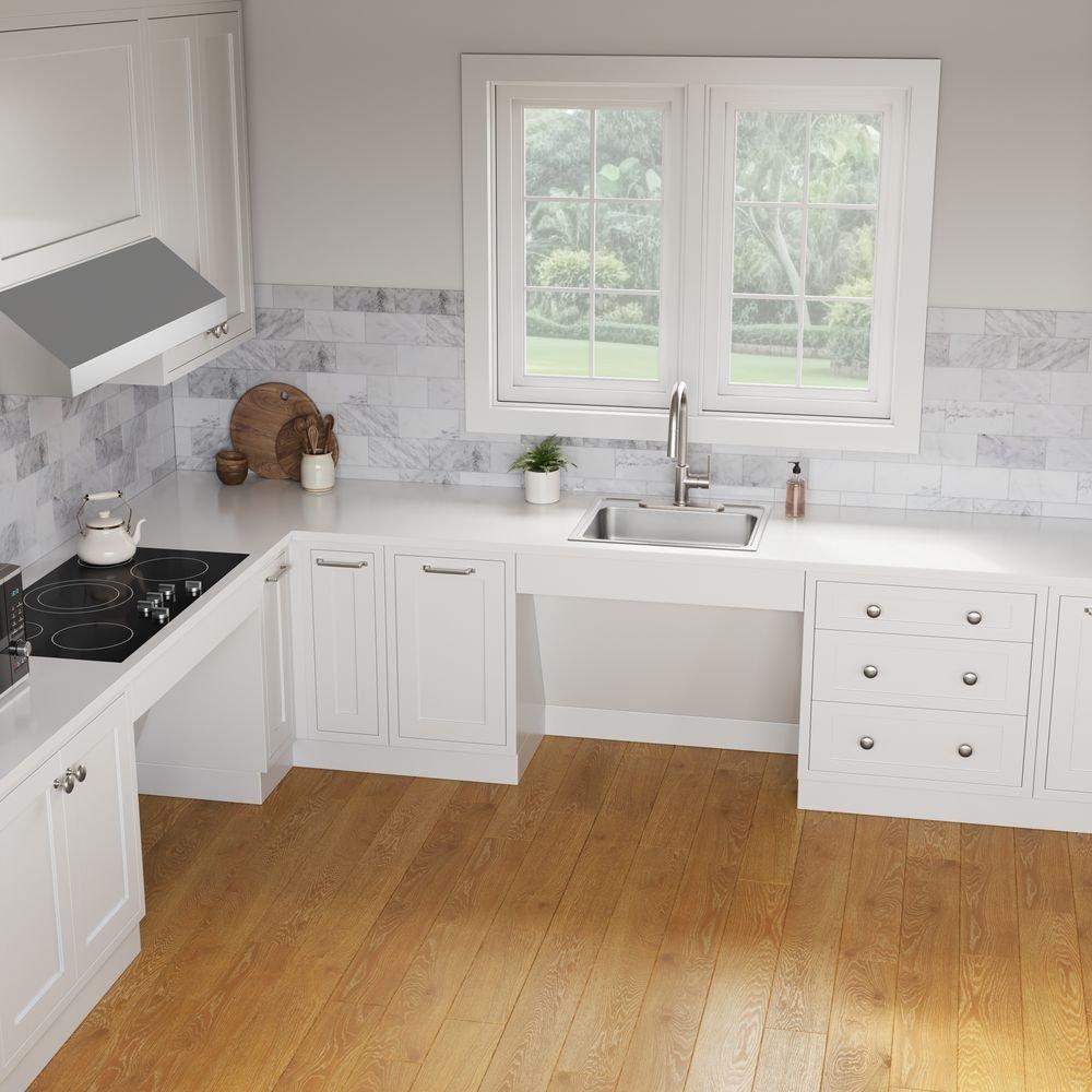 PROFLO&reg; Brushed Nickel Single Handle Pull Down Kitchen Faucet 