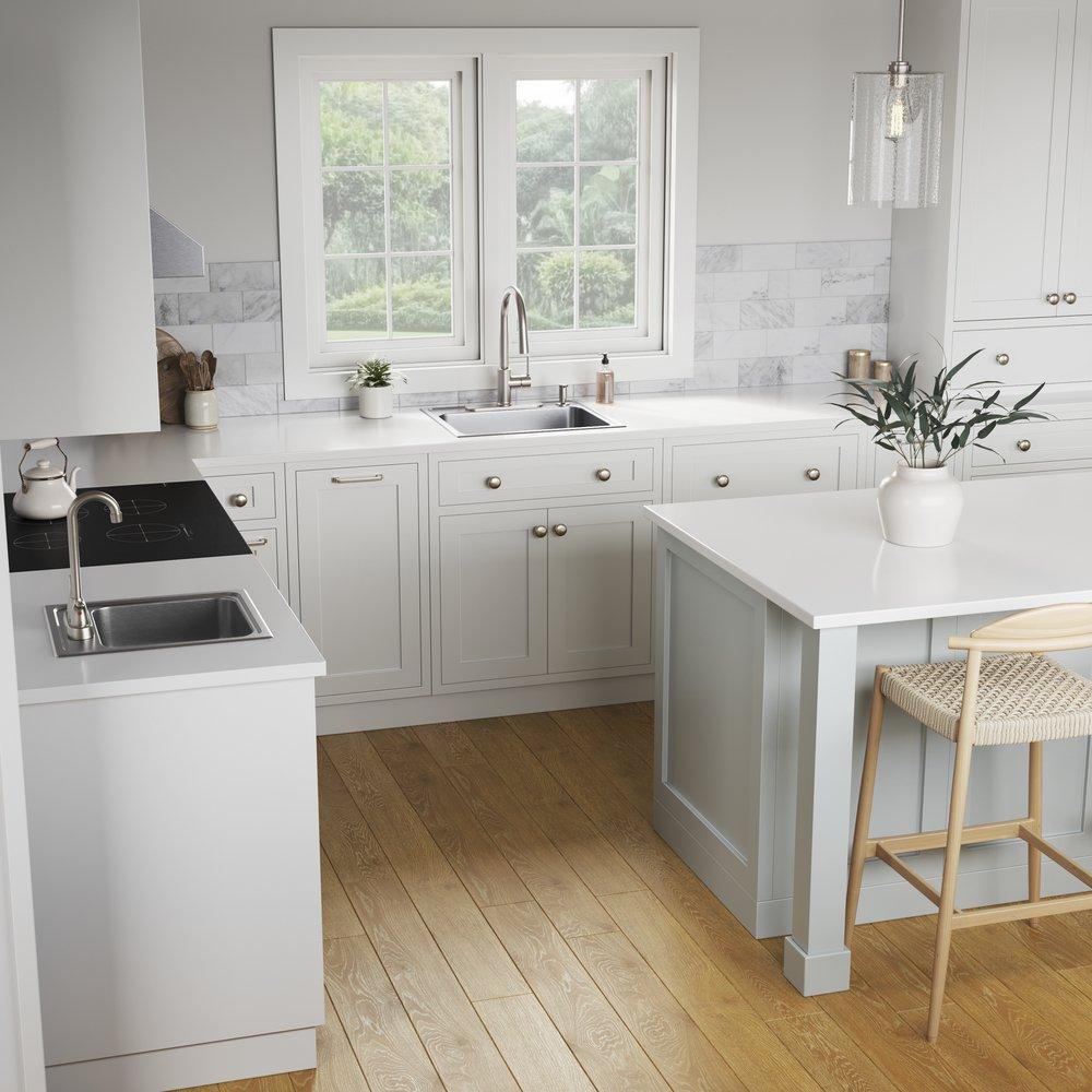 Single Handle Pull Down Kitchen Faucet in Brushed Nickel 