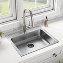 Single Handle Pull Down Kitchen Faucet in Brushed Nickel 
