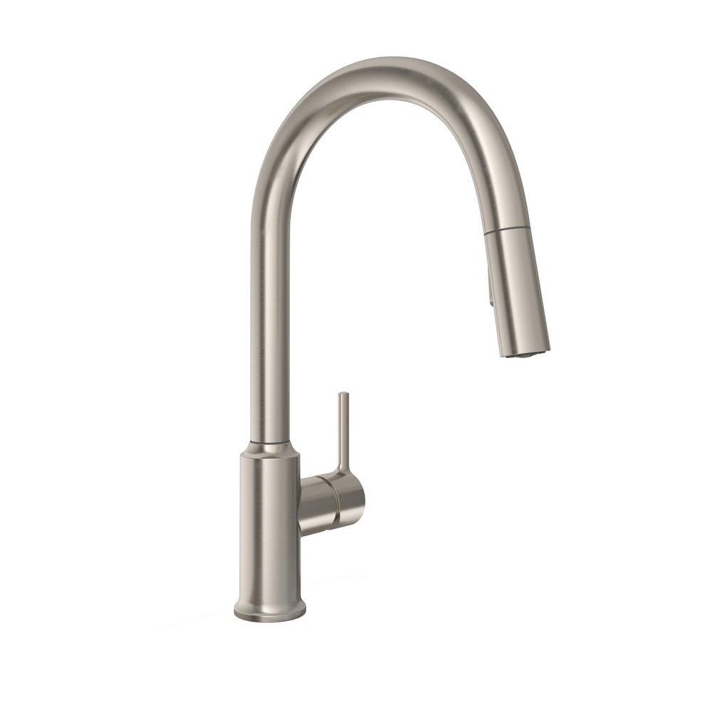 PROFLO&reg; Brushed Nickel Single Handle Pull Down Kitchen Faucet 