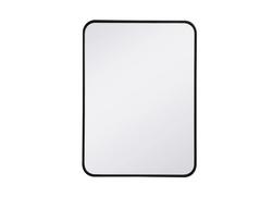 22 x 30 in. Flat Edge Rectangular Vanity Mirror in Black