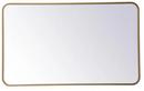 1 x 24 in. Framed Mirror and Vanity Mirror Rectangular in Brass