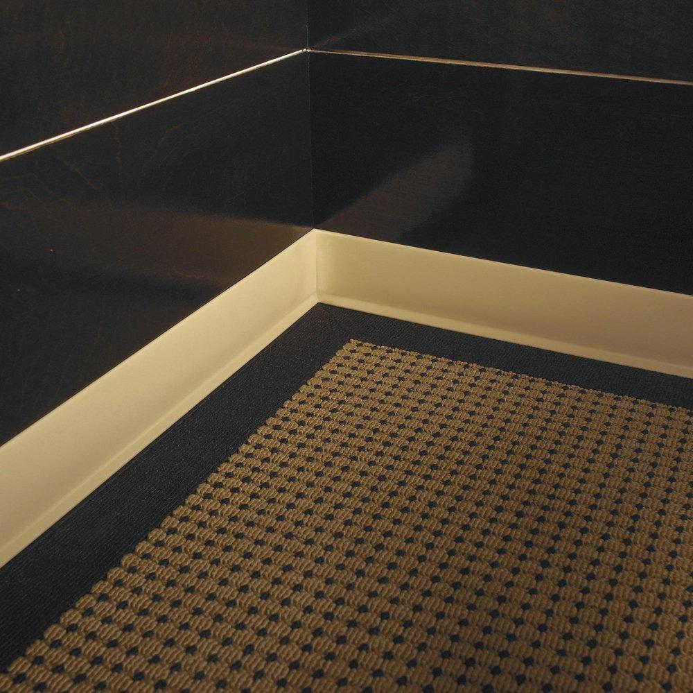 4 x 4 ft. Vinyl Cove Base in Brown 