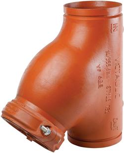 Wye 14 in. Ductile Iron and Stainless Steel Grooved Valve Strainer