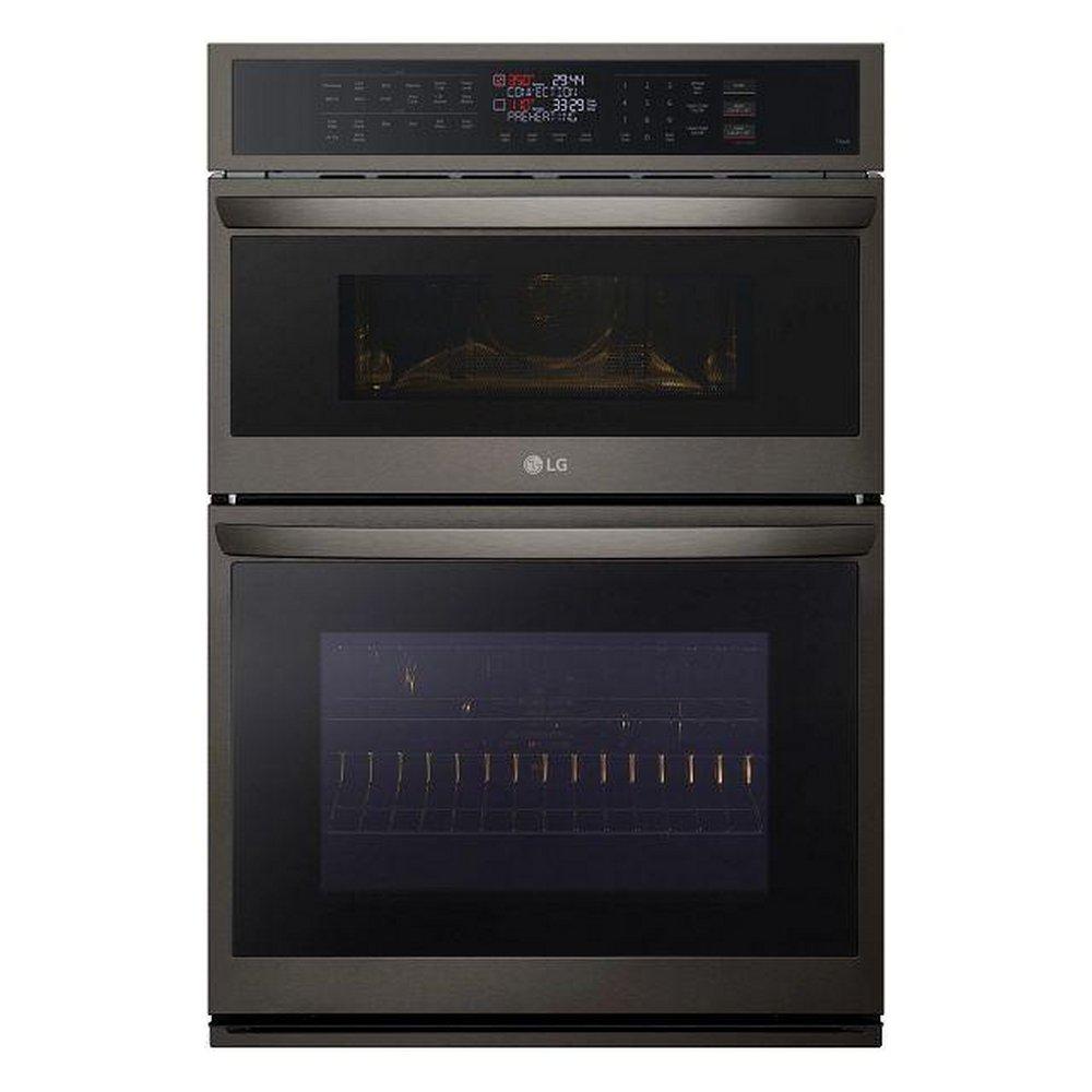 6.4 CU. FT. SMART COMBI WALL OVEN WITH FAN CONVECTION AIR FRY PRINTPROOF BLACK STAINLESS STEEL 