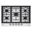 30 in. 5 Burner Gas Easy Clean Cooktop in Stainless Steel