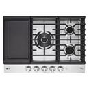 30 SMART GAS COOKTOP 22K BTU EASYCLEAN COOKTOP BACKLIT WEIGHTED KNOBS THINQ APP STAINLESS STEEL 
