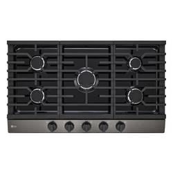 36 in. 20000 BTU 5-Burner Sealed Cooktop in Black Stainless Steel