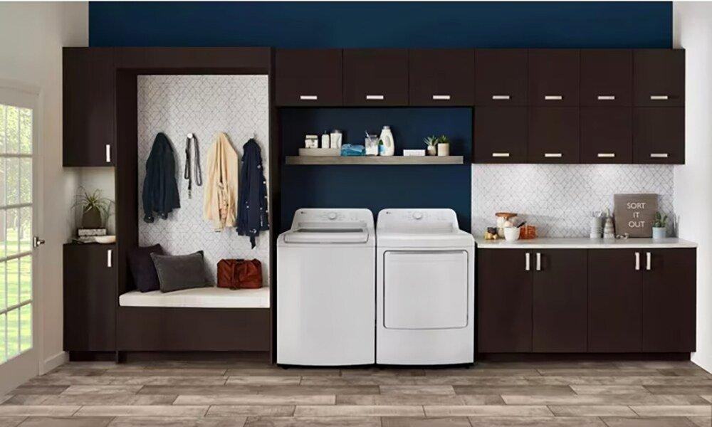 LG White 27 x 29-1/2 in. 240V 7.3 cu. ft. Electric Dryer 