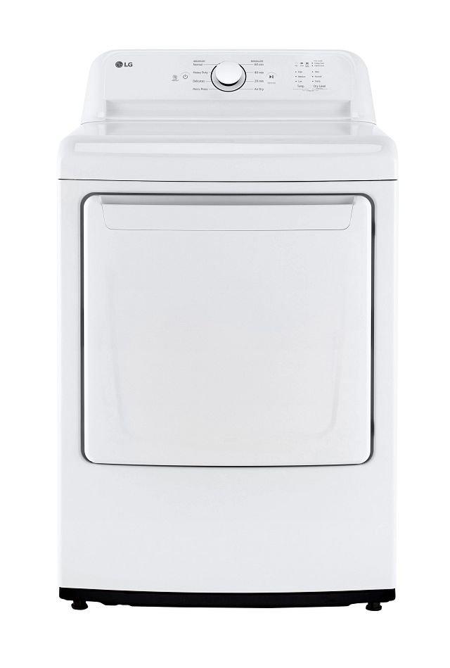 LG White 27 x 29-1/2 in. 240V 7.3 cu. ft. Electric Dryer 