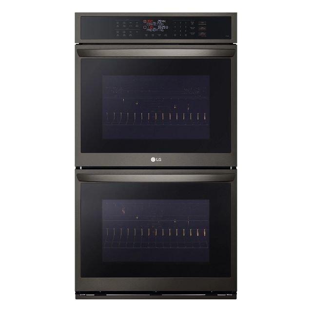 LG Black 29-3/4 x 23-3/8 in. 40A 9.4 cu. ft. Drop Down Wall Mount Double Oven 