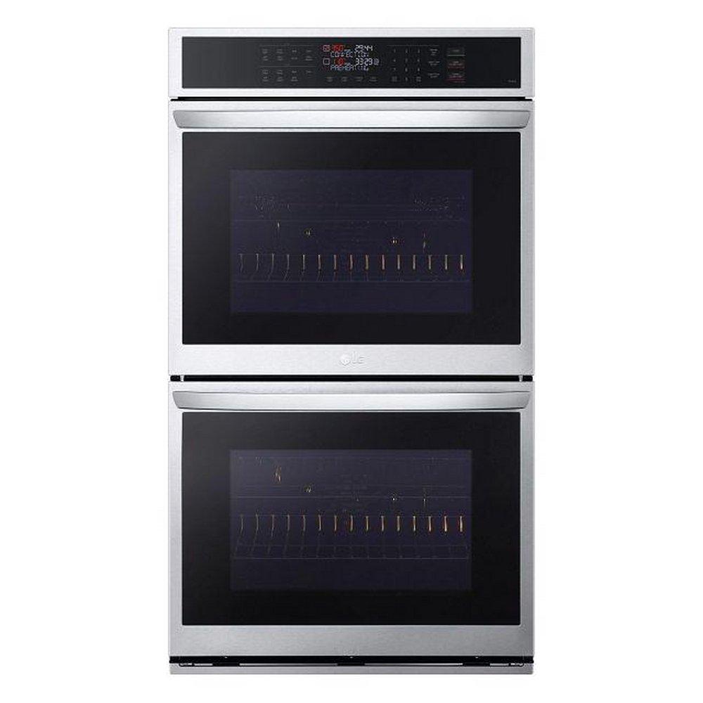 9.4 CU. FT. SMART DOUBLE WALL OVEN WITH FAN CONVECTION AIR FRY PRINTPROOF STAINLESS STEEL 