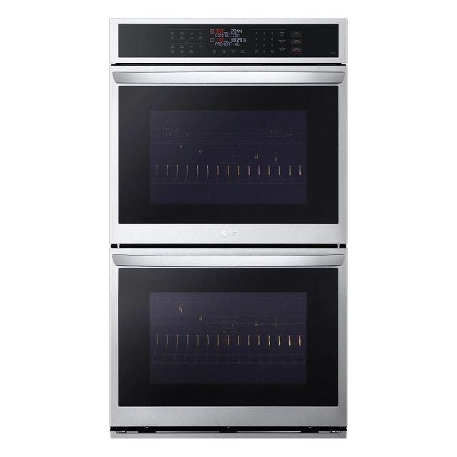 LG PrintProof Stainless Steel 29-3/4 x 23-3/8 in. 40A 9.4 cu. ft. Drop Down Wall Mount Double Oven 