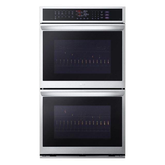 LG PrintProof Stainless Steel 29-3/4 x 23-3/8 in. 50A 9.4 cu. ft. Drop Down Wall Mount Double Oven 