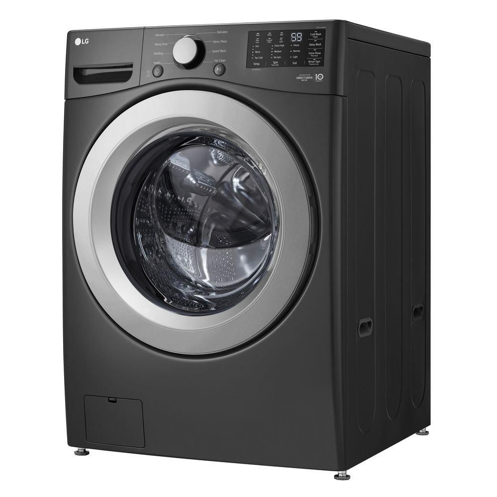 LG Black 27 x 39 x 33-1/8 in. 5.0 cu. ft. 10A Electric Front Load Washer 