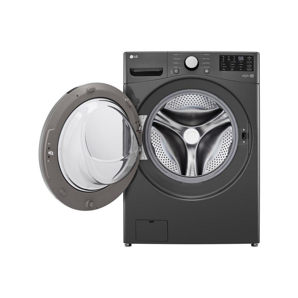 LG Black 27 x 39 x 33-1/8 in. 5.0 cu. ft. 10A Electric Front Load Washer 