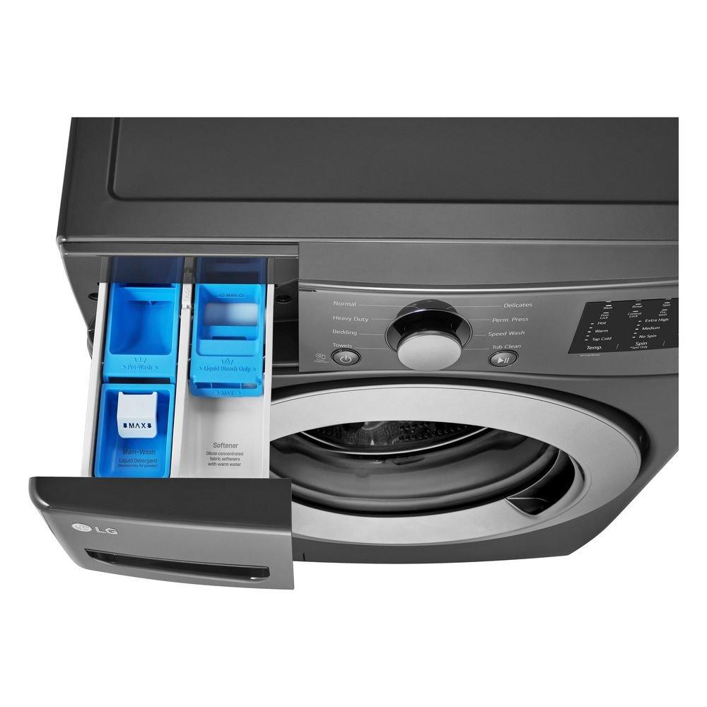 LG Black 27 x 39 x 33-1/8 in. 5.0 cu. ft. 10A Electric Front Load Washer 