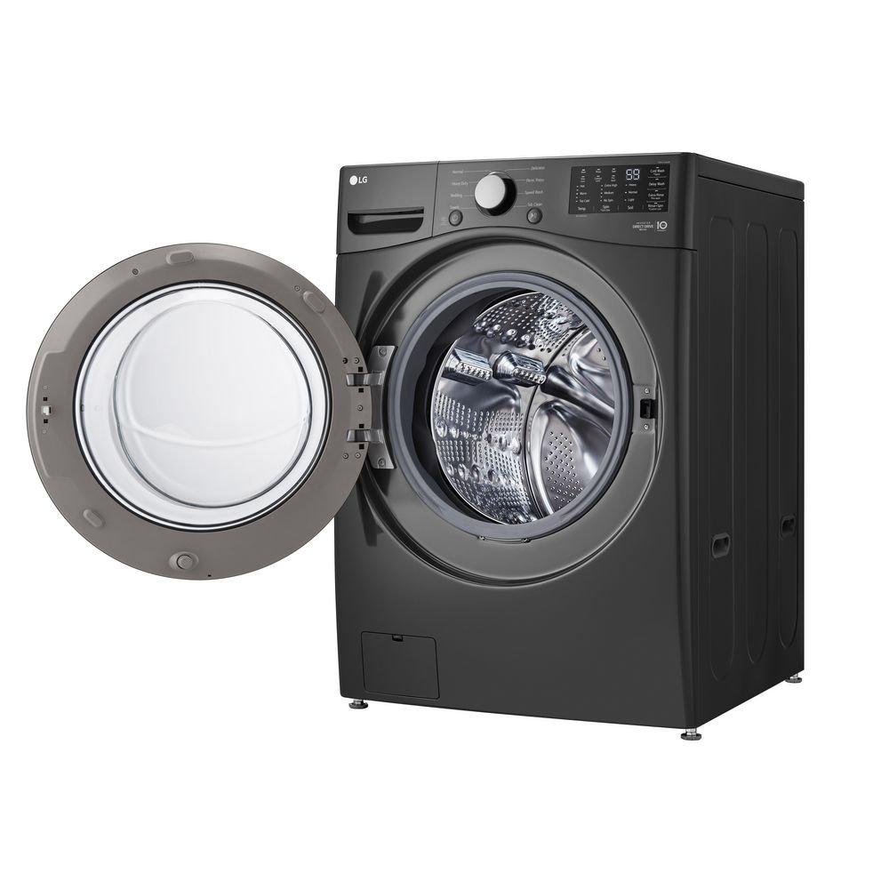 LG Black 27 x 39 x 33-1/8 in. 5.0 cu. ft. 10A Electric Front Load Washer 