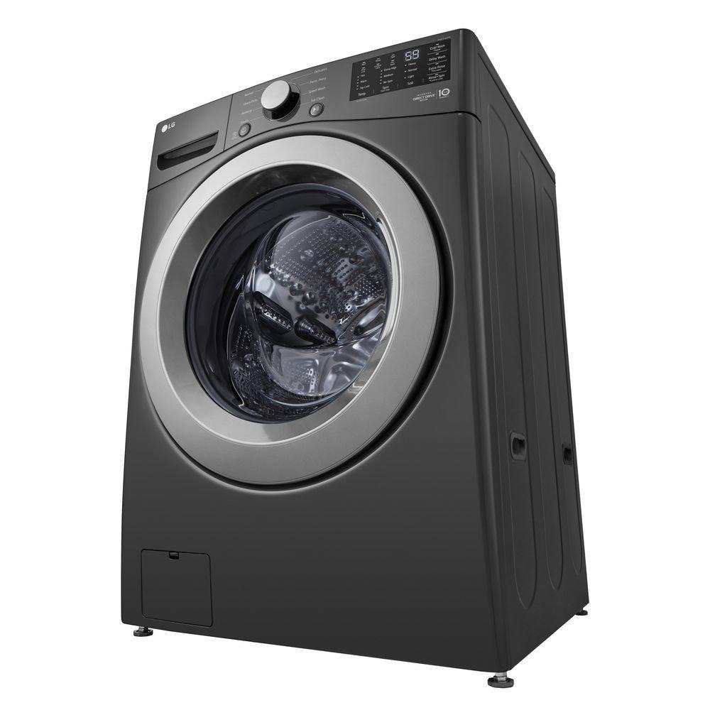 LG Black 27 x 39 x 33-1/8 in. 5.0 cu. ft. 10A Electric Front Load Washer 