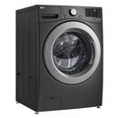 LG Black 27 x 39 x 33-1/8 in. 5.0 cu. ft. 10A Electric Front Load Washer 