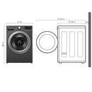 LG Black 27 x 39 x 33-1/8 in. 5.0 cu. ft. 10A Electric Front Load Washer 
