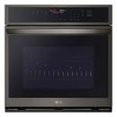 4.7 CU. FT. SMART SINGLE WALL OVEN WITH FAN CONVECTION AIR FRY PRINTPROOF BLACK STAINLESS STEEL 