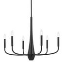 60W 6-Light Chandelier in Black