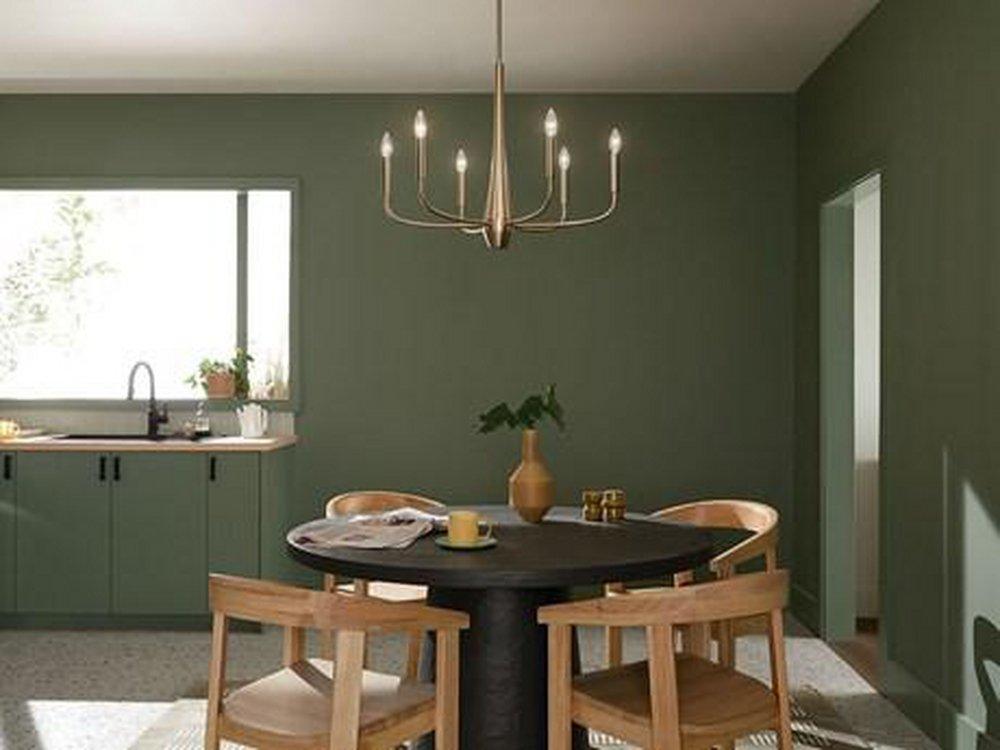 Kichler Lighting Champagne Bronze 450W 6-Light 1-Tier LED Chandelier 