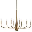 600W 8-Light 18.5in. Wide Taper Candle Style Chandelier in Champagne Bronze