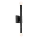 60W 1-Light 17 in. Wall Sconce in Black