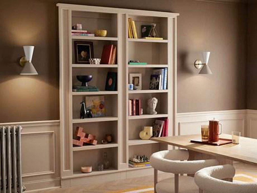 60W 1-Light 13-1/2 in. Wall Sconce in Champagne Bronze with Greige 