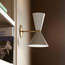 60W 1-Light 13-1/2 in. Wall Sconce in Champagne Bronze with Greige 