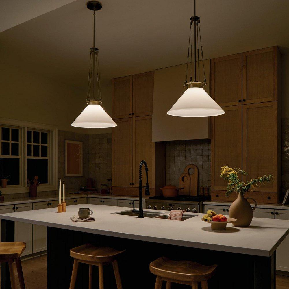 Kichler Lighting Champagne Bronze 100W 1-Light Medium E-26 Pendant Light 