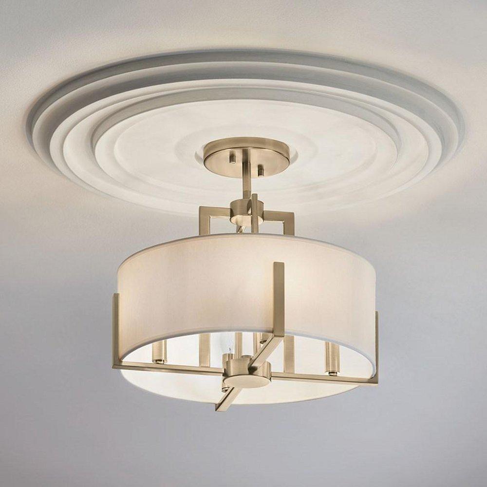 Kichler Lighting Black 25W 4-Light Candelabra E-12 Semi-Flush Mount Ceiling Fixture 