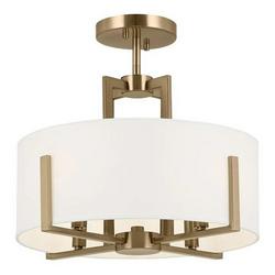 25W 4-Light Candelabra E-12 Semi-Flush Mount Ceiling Fixture in Champagne Bronze™