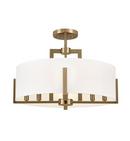 25W 8-Light Candelabra E-12 Semi-Flush Mount Ceiling Fixture in Champagne Bronze™