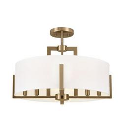 25W 8-Light Candelabra E-12 Semi-Flush Mount Ceiling Fixture in Champagne Bronze™