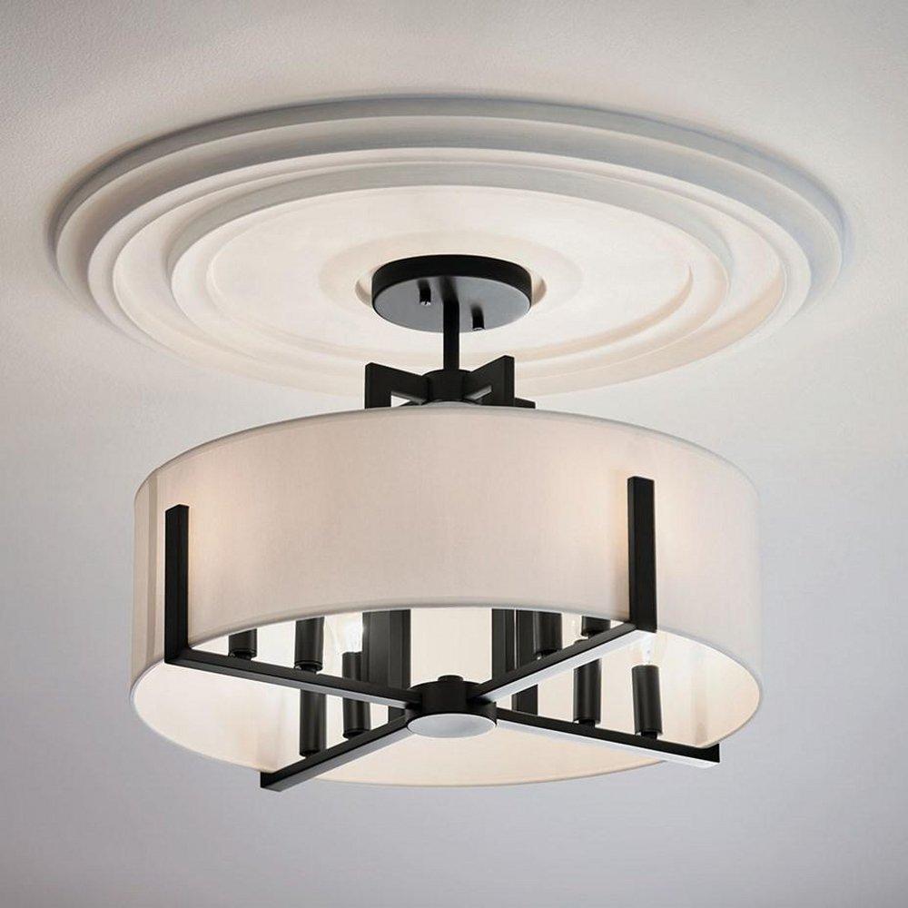 Kichler Lighting Champagne Bronze 25W 8-Light Candelabra E-12 Semi-Flush Mount Ceiling Fixture 