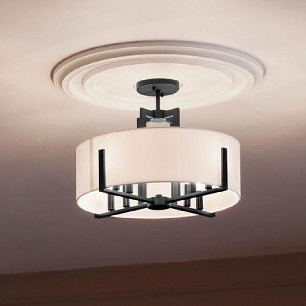 Kichler Lighting Champagne Bronze 25W 8-Light Candelabra E-12 Semi-Flush Mount Ceiling Fixture 