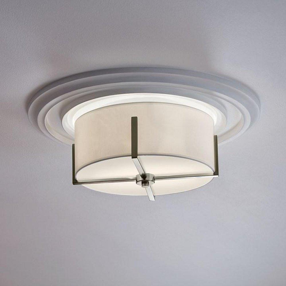 Kichler Lighting Classic Pewter 15-1/2 x 7-3/4 in. 60W 2-Light Flush Mount Ceiling Fixture 