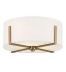 15-1/2 x 7-3/4 in. 60W 2-Light Traditional Flush Mount Ceiling Fixture in Champagne Bronze