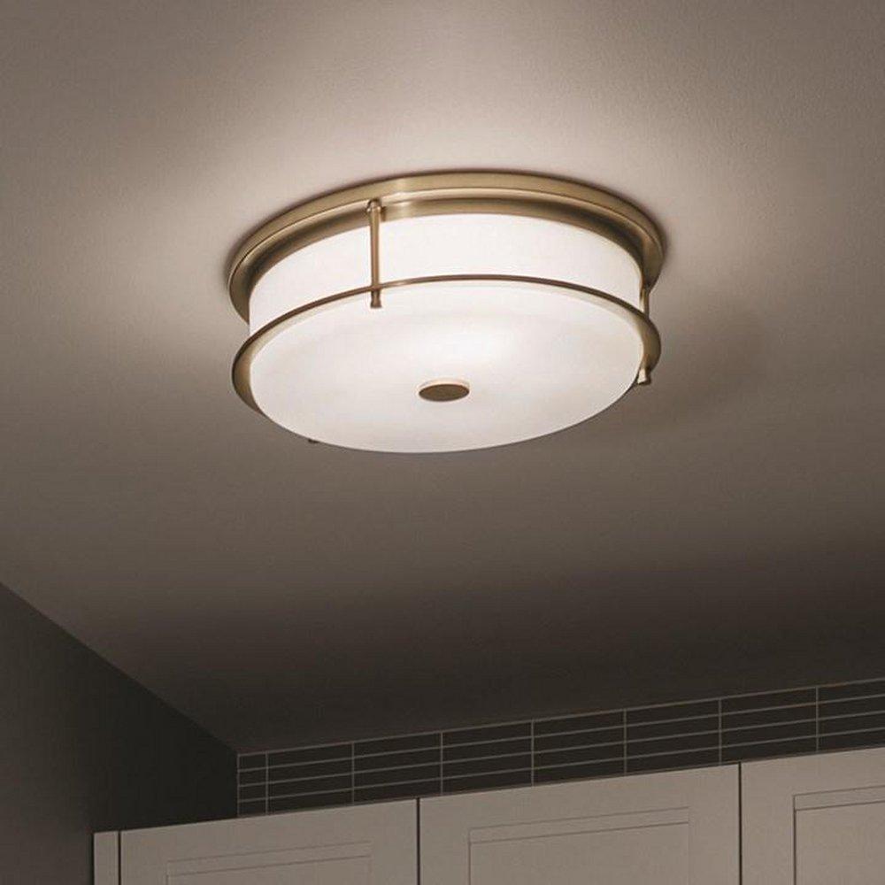 Kichler Lighting Champagne Bronze 18 x 5-1/2 in. 13W 4-Light Traditional Flush Mount Ceiling Fixture 