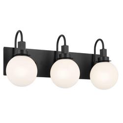 60W 3-Light Candelabra E-12 Vanity Fixture in Black