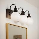 60W 3-Light Candelabra E-12 Vanity Fixture in Black 