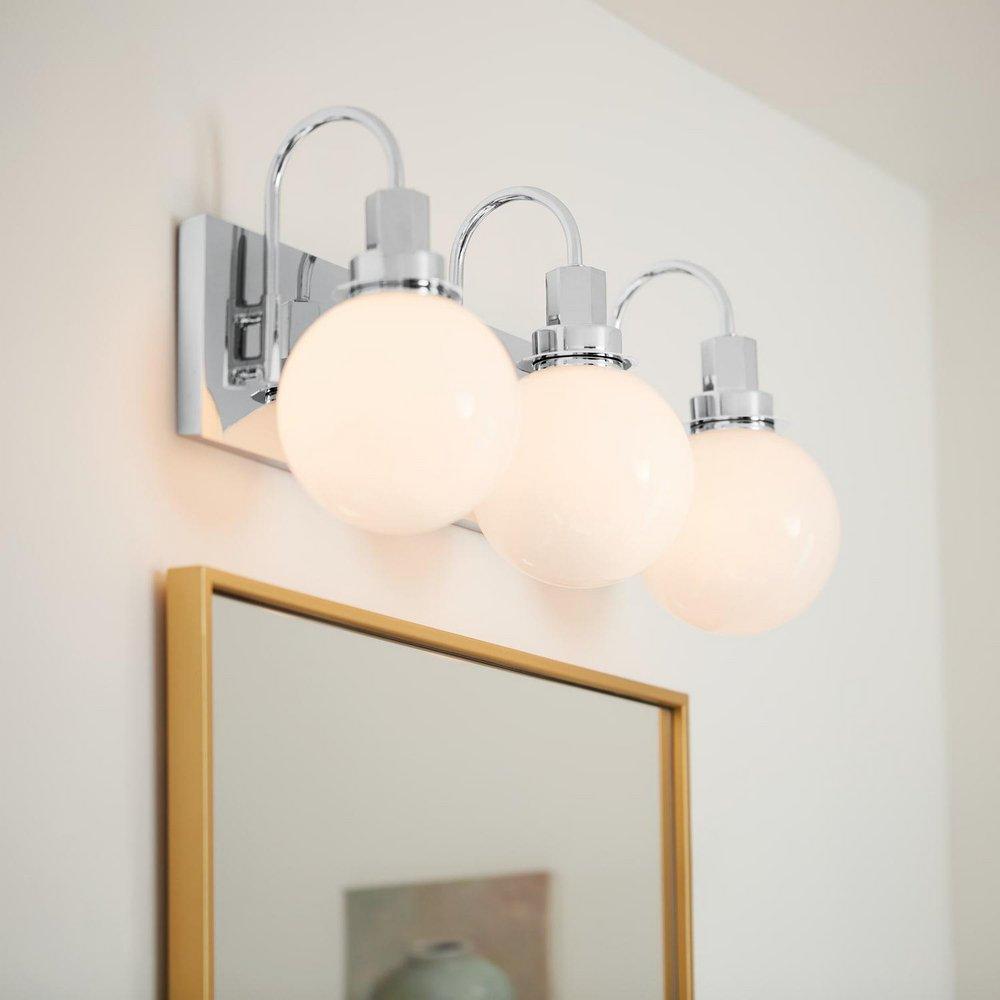 60W 3-Light Candelabra E-12 Vanity Fixture in Black 