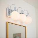 60W 3-Light Candelabra E-12 Vanity Fixture in Black 