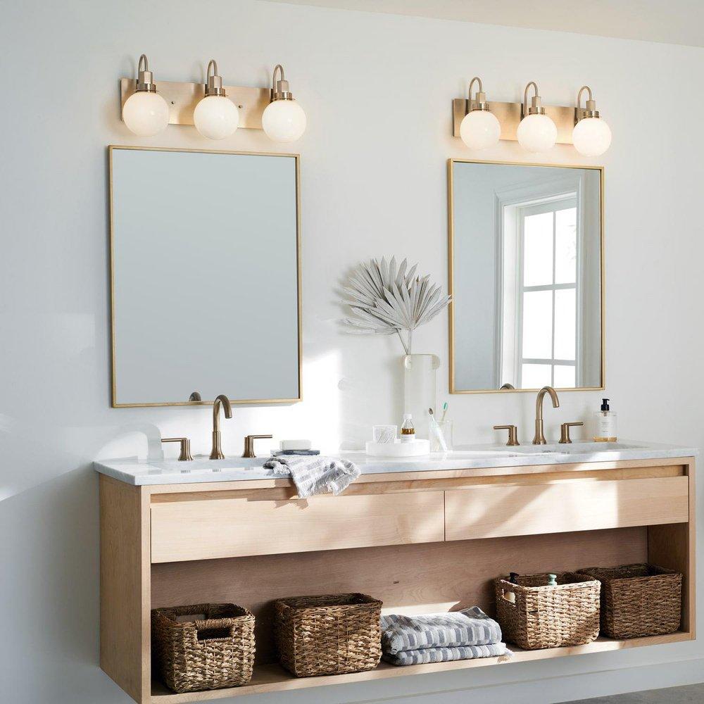 60W 3-Light Candelabra E-12 Vanity Fixture in Black 