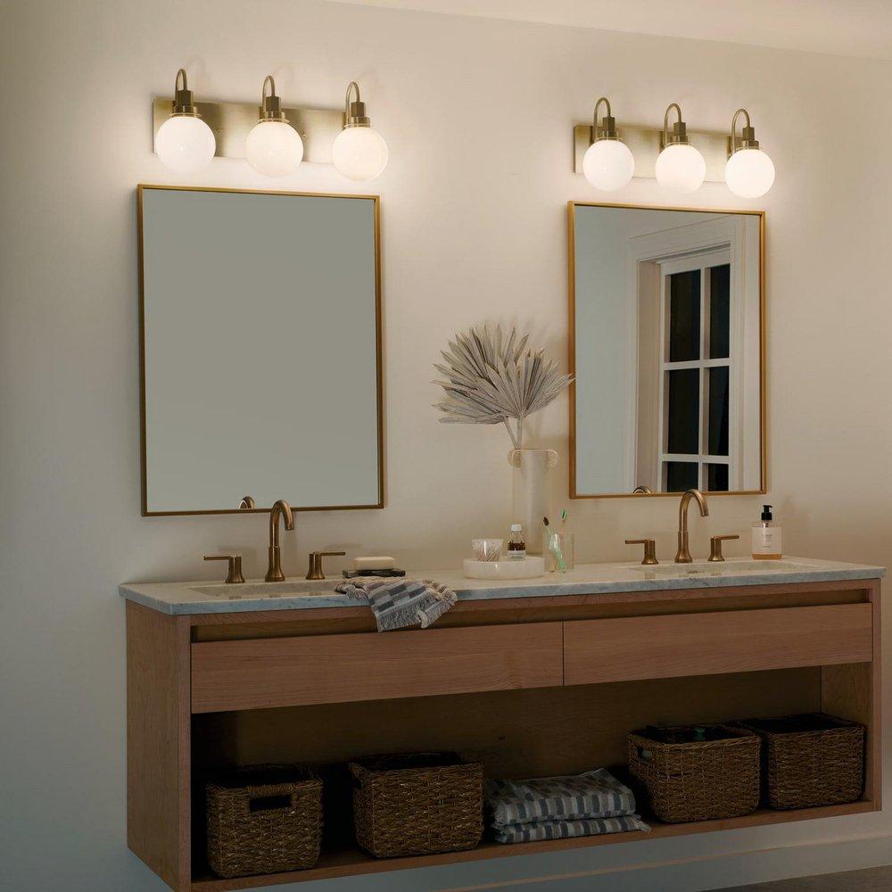 60W 3-Light Candelabra E-12 Vanity Fixture in Black 
