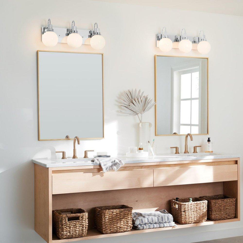 60W 3-Light Candelabra E-12 Vanity Fixture in Black 