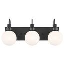 60W 3-Light Candelabra E-12 Vanity Fixture in Black 
